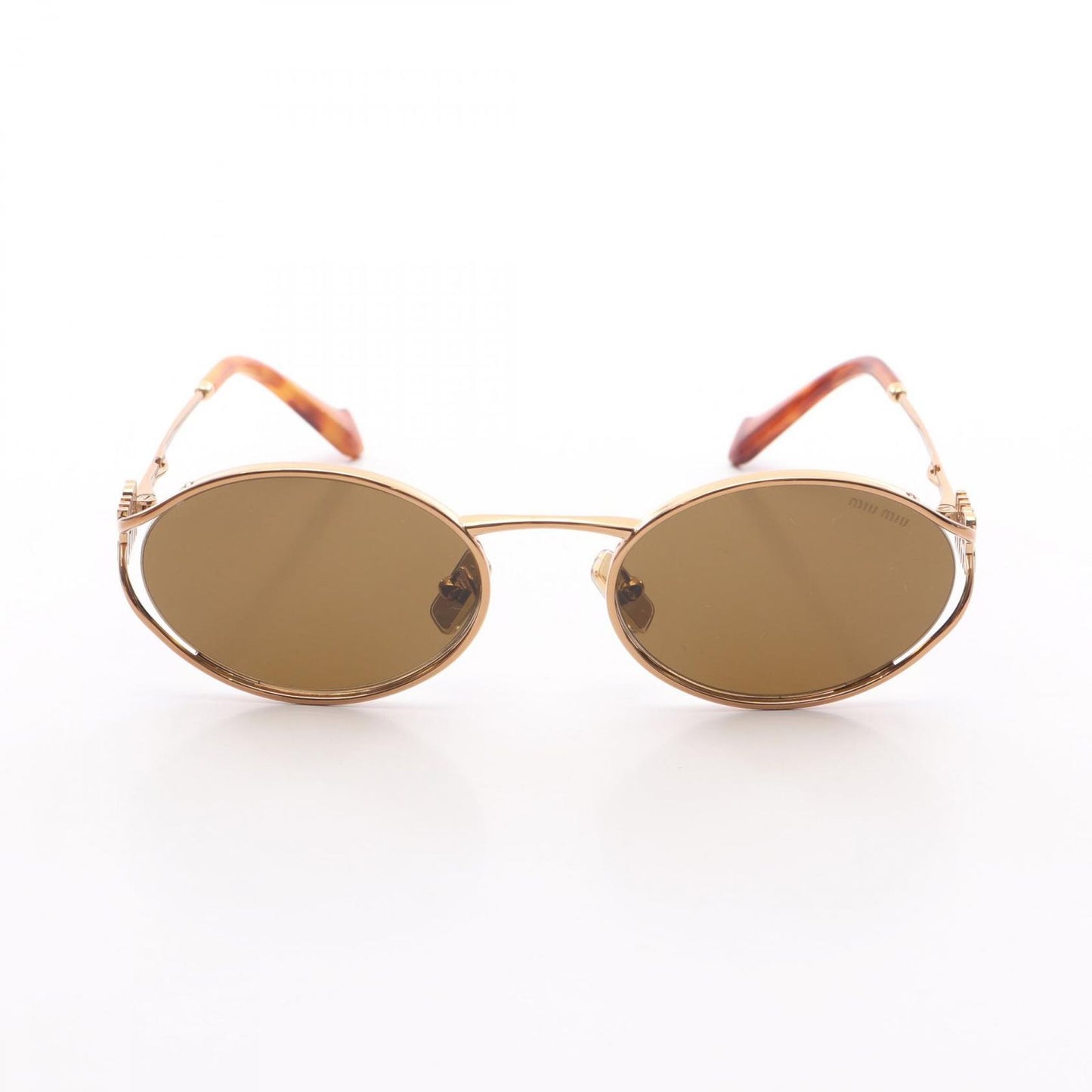 Miu Miu Brown & Gold Sunglasses - Timeless Elegance