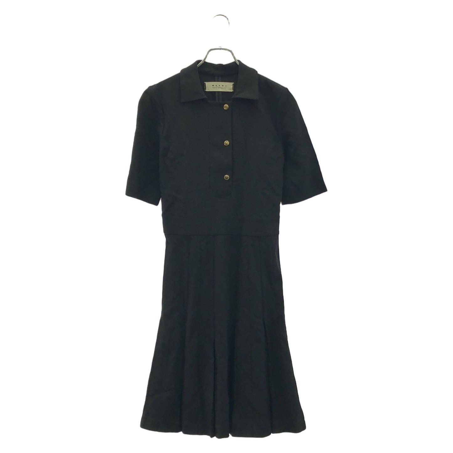 MARNI Elegant Black Rayon Dress - Timeless Sophistication