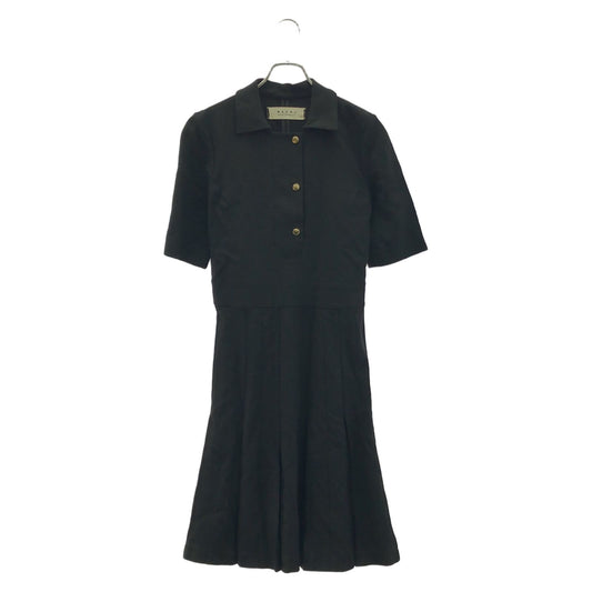 MARNI Elegant Black Rayon Dress - Timeless Sophistication