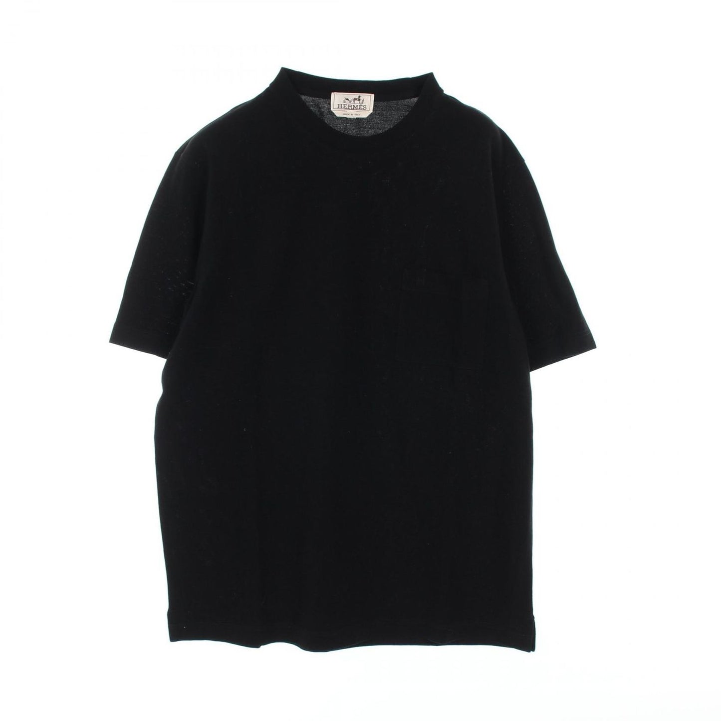 HERMES Black Cotton T-Shirt for Men - Timeless Elegance