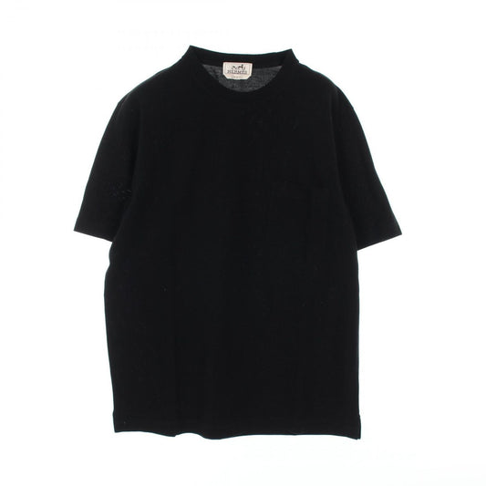 HERMES Black Cotton T-Shirt for Men - Timeless Elegance