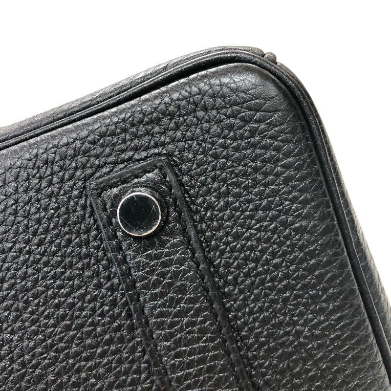HERMES Birkin 35 Black Togo Leather Handbag with Silver Hardware