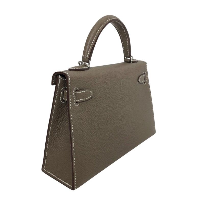 HERMES Mini Kelly 2 in Etoupe with Silver Hardware - Exquisite Craftsmanship