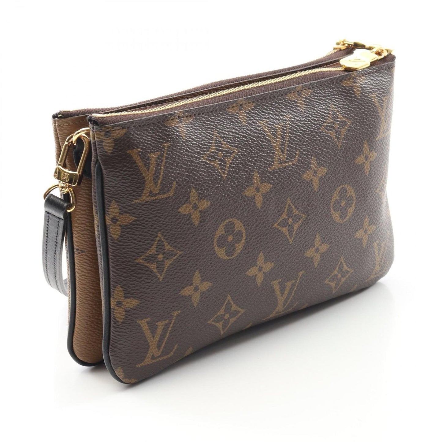 Louis Vuitton Monogram Giant Reverse Double Zip Shoulder Bag