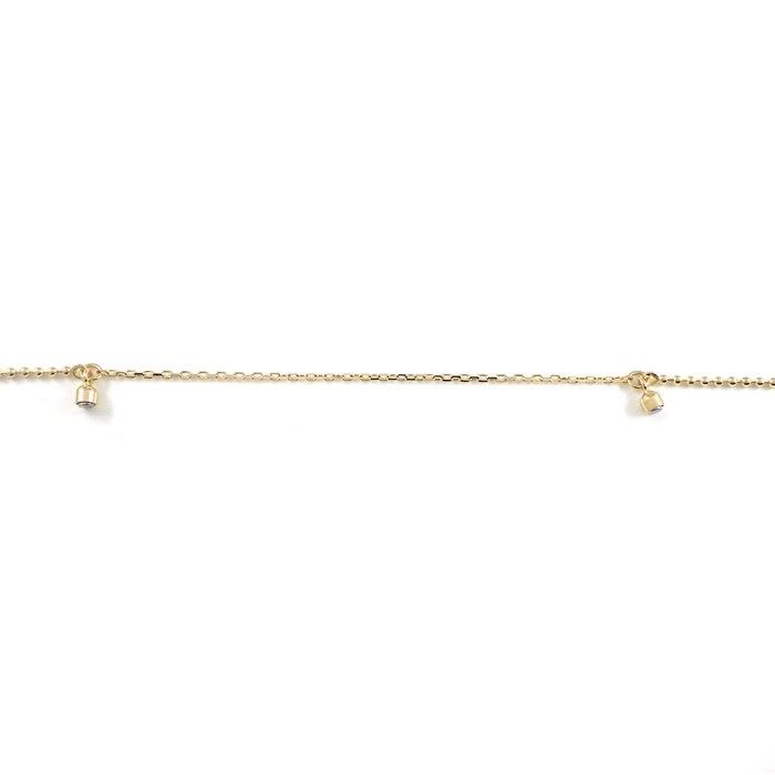 Elegant K10YG Pearl Bracelet with Ball Chain - Timeless Luxury