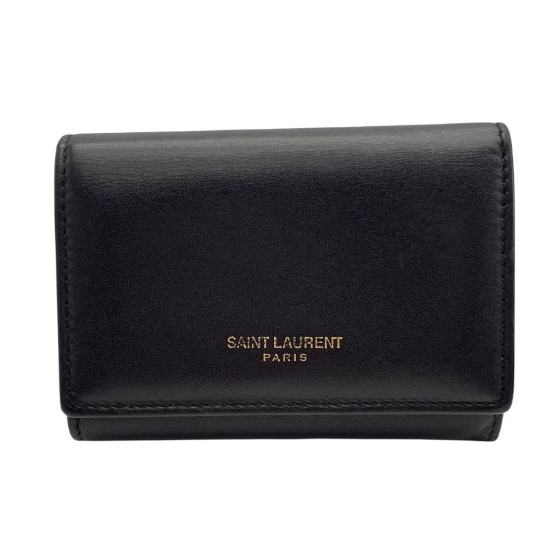 SAINT LAURENT 6-Key Holder in Black Calf Leather - Timeless Elegance