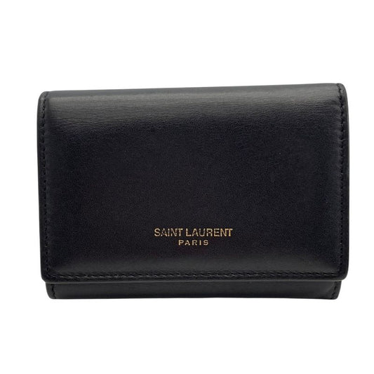 SAINT LAURENT 6-Key Holder in Black Calf Leather - Timeless Elegance