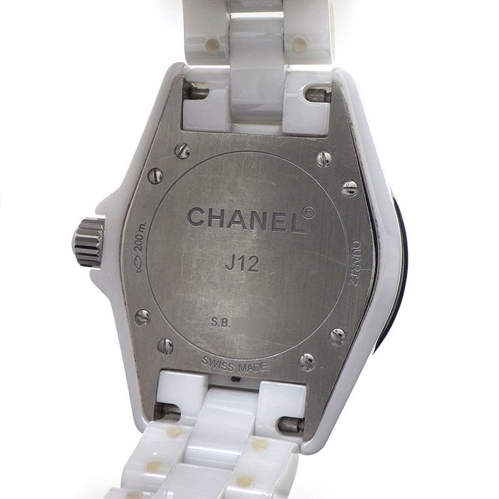 Chanel J12 H0968 White Ceramic & Stainless Steel Watch