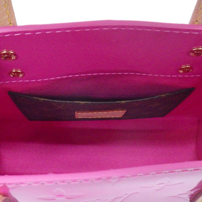 Louis Vuitton Neo Pink Vernis Leather Reed PM Handbag