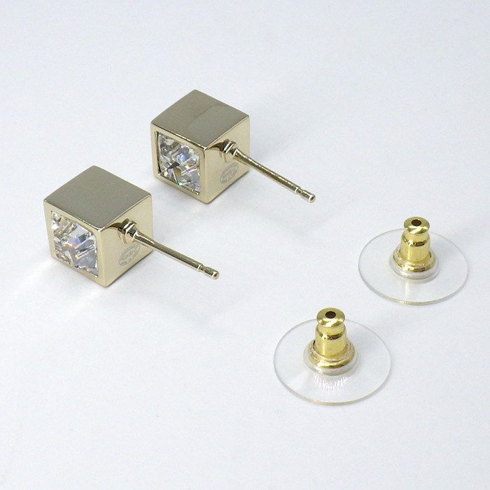 CHANEL Coco Mark Cube Earrings with Rhinestones - 2025 Cruise Collection