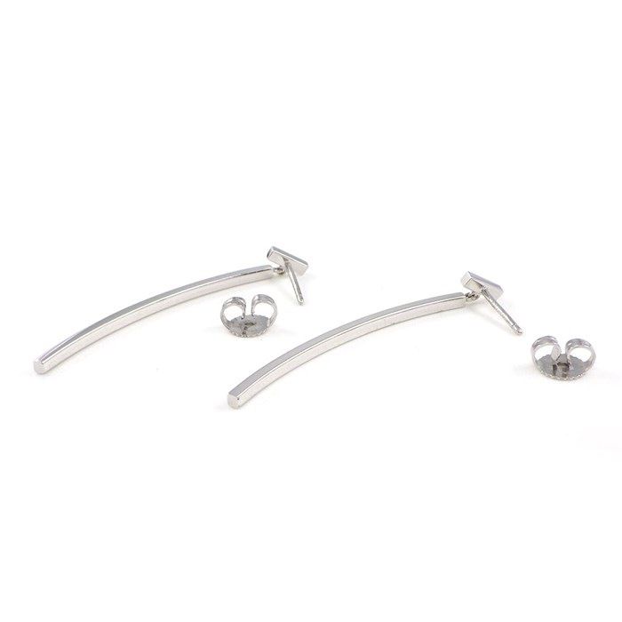 Tiffany & Co. T Bar Swing Wire Earrings in K18 White Gold