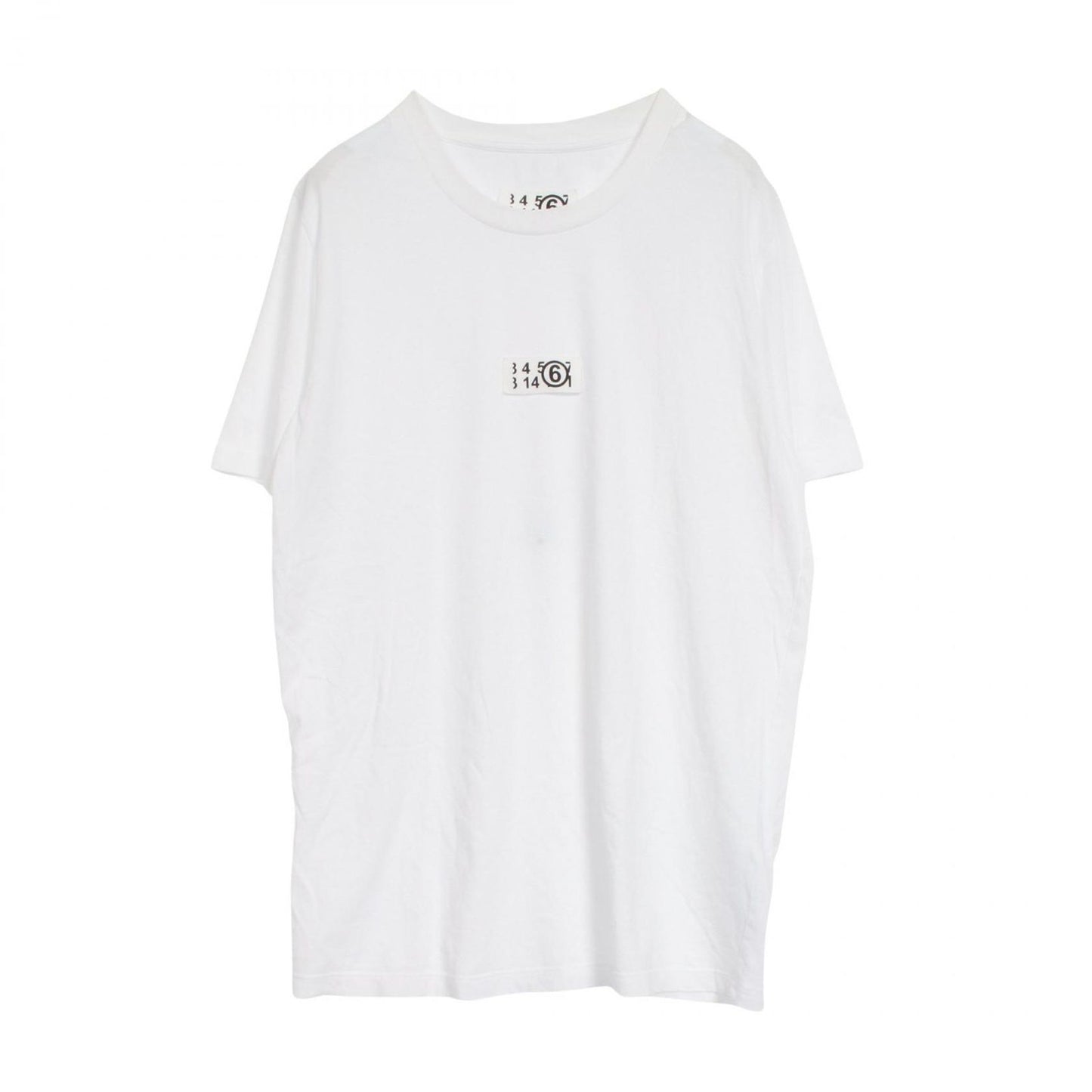 MM6 Numeric Signature White Cotton T-Shirt - Unisex