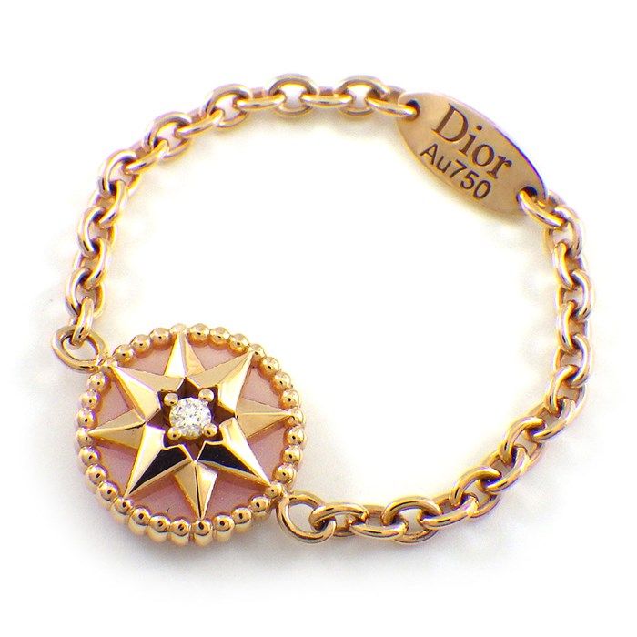 Christian Dior Rose De Vent Pink Opal Diamond Ring in K18PG