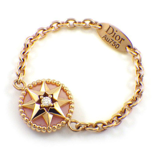 Christian Dior Rose De Vent Pink Opal Diamond Ring in K18PG