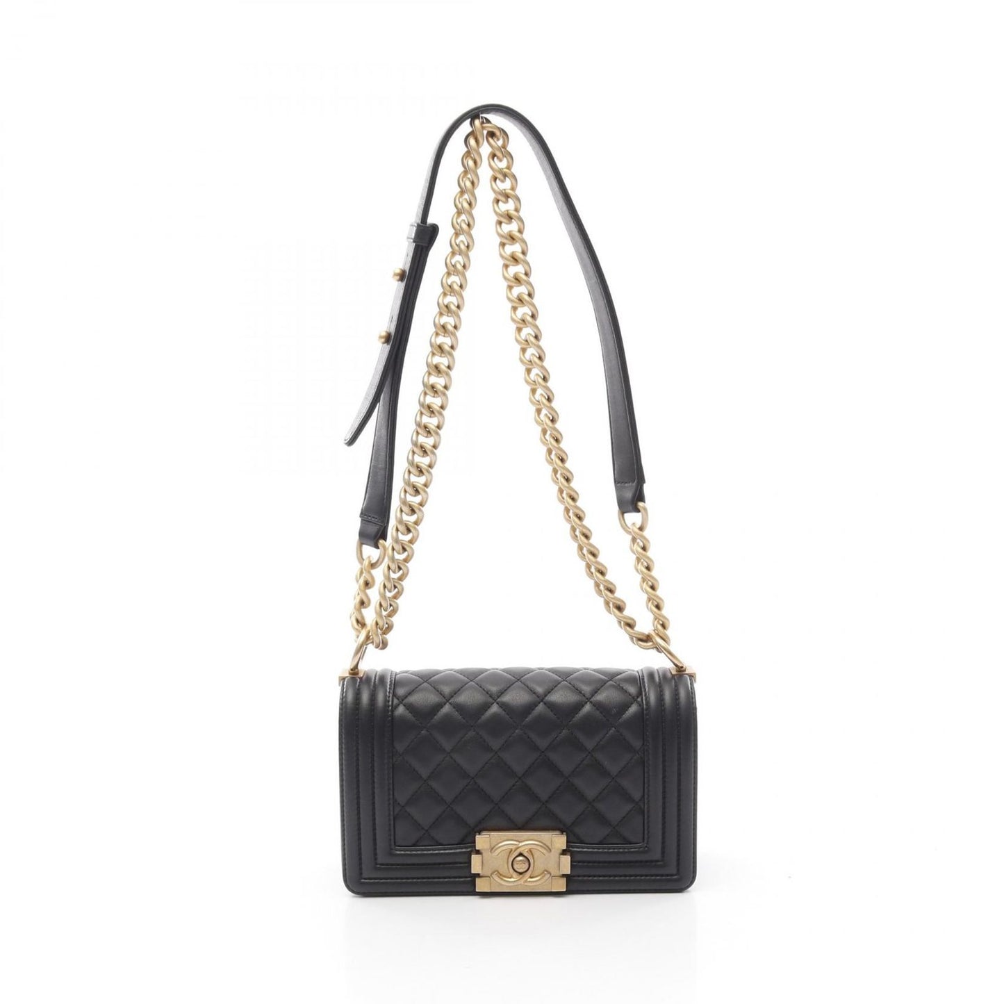 CHANEL Boy Chanel Small Shoulder Bag in Black Leather - A67085
