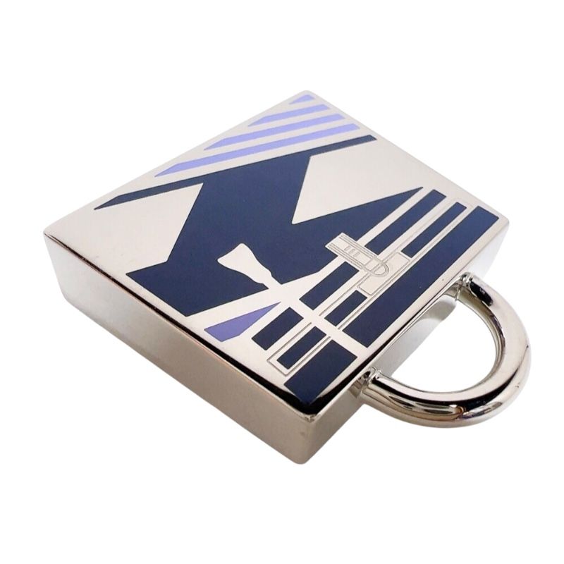 HERMES Curiosité Kelly Charm - Blue & Silver Unisex Accessory