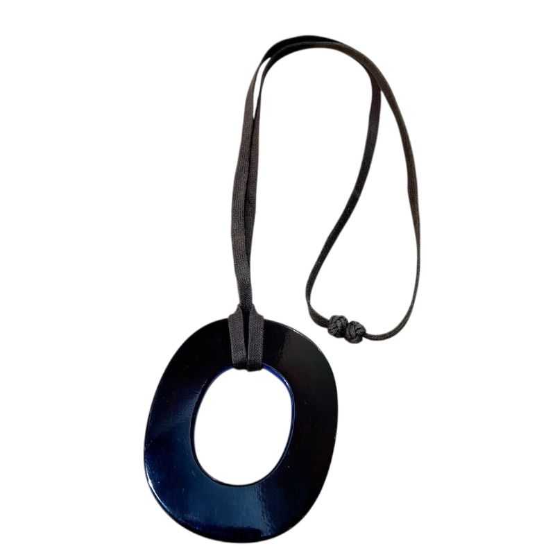 HERMES Lacquer Necklace in Buffalo Horn - Exquisite Women's Jewelry