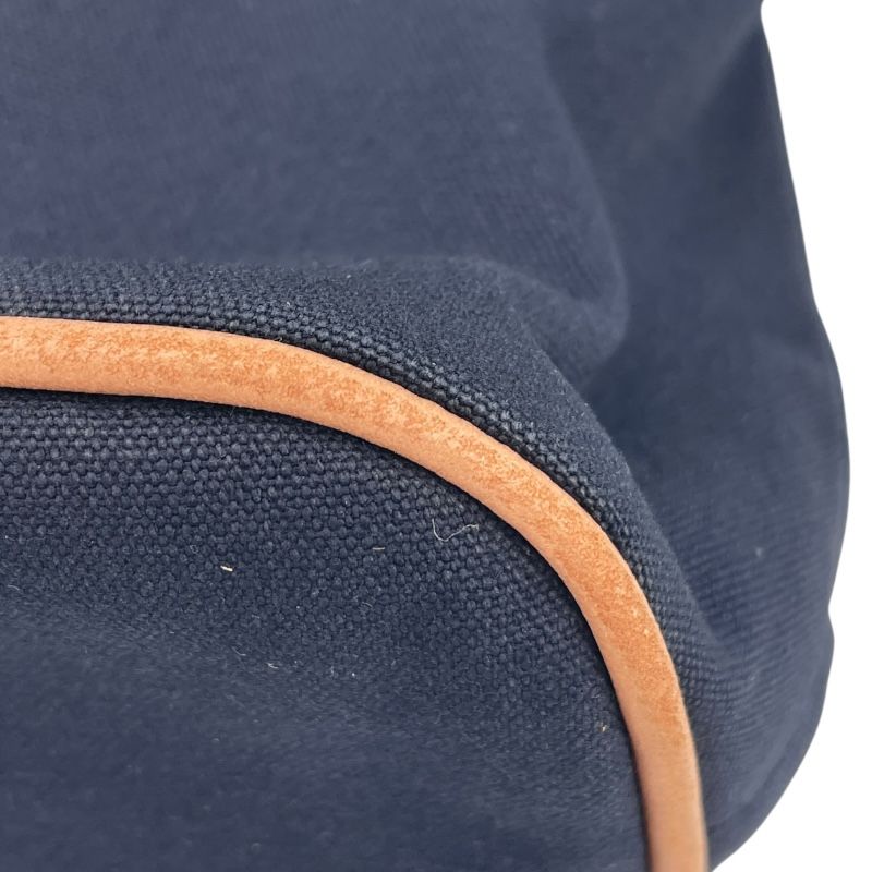 HERMES Bolide Pouch TGM in Navy Canvas & Leather - Unisex