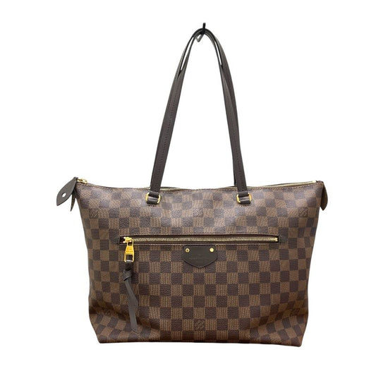 Louis Vuitton Iena MM Brown Damier Canvas Tote Bag - Authentic Luxury