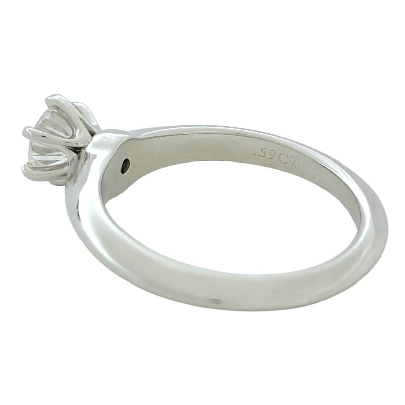 Tiffany & Co. Platinum 950 Solitaire Diamond Ring - 0.59ct