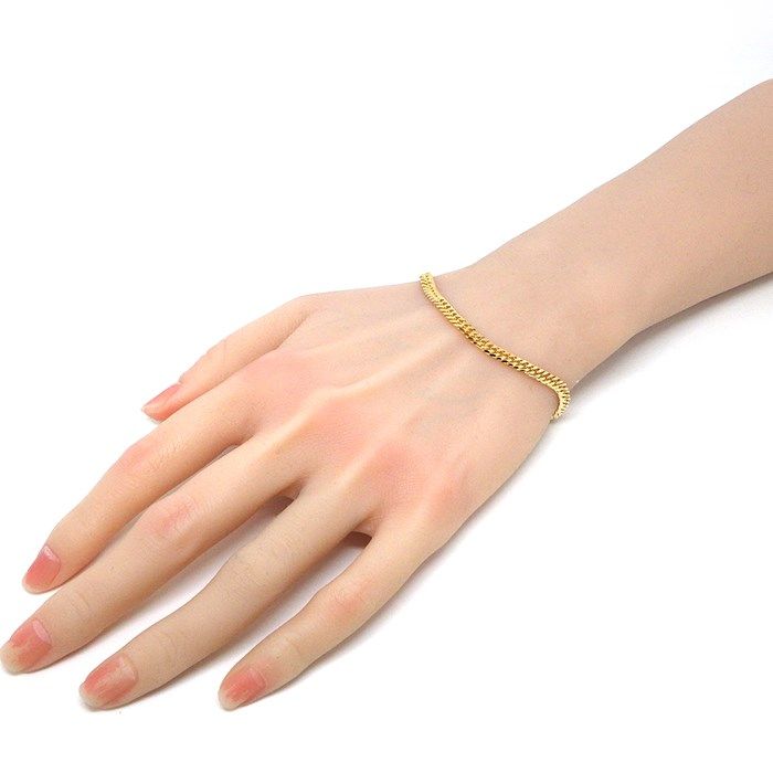 K18YG Double Link Bracelet - Exquisite Japanese Craftsmanship