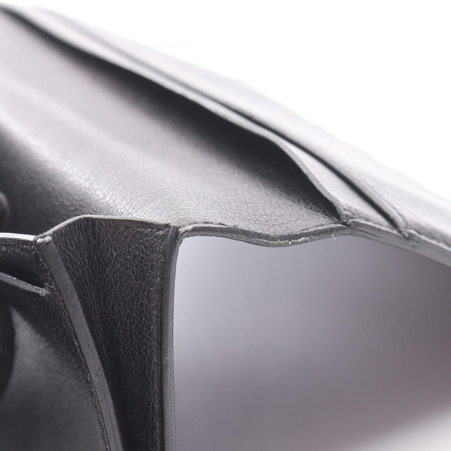 HERMES Citizen Twill Long Silk-In Folding Wallet - Black