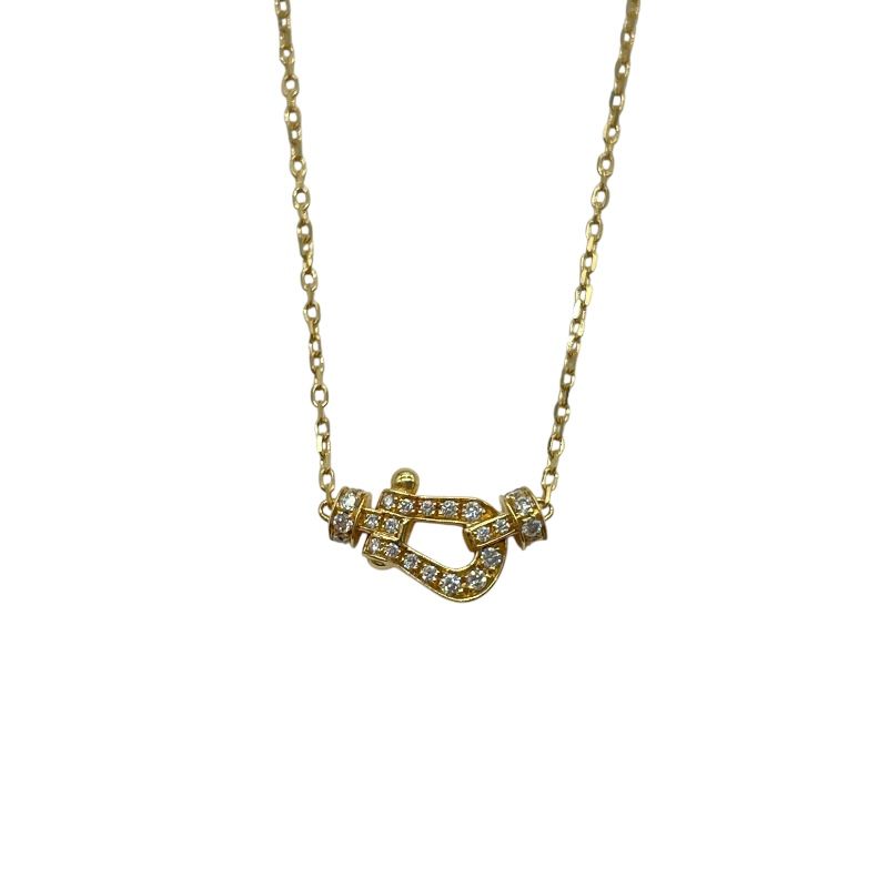 FRED Force 10 Diamond Necklace Small in 18K Yellow Gold