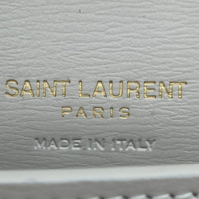 Saint Laurent White Leather Shoulder Bag - Iconic Elegance