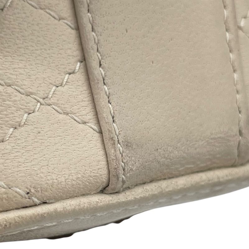 SAINT LAURENT Cream Leather Air Pods Case for Women