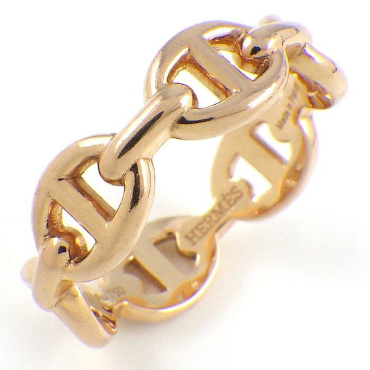 HERMES Chaine d'Ancre PM Ring in K18 Pink Gold - Size 11