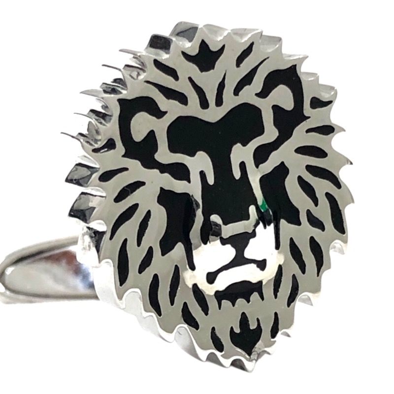 Carrera y Carrera Lion Cufflinks in 750WG Silver - Exquisite Craftsmanship