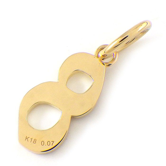 Exquisite Diamond Pendant in 18K Yellow Gold - Number 8 Motif
