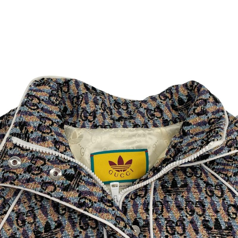 GUCCI x Adidas GG Jacquard Short Jacket - Multicolor, Size EU 42