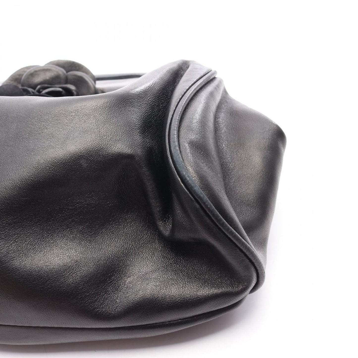 CHANEL Camellia Handbag in Black Lambskin - Timeless Elegance