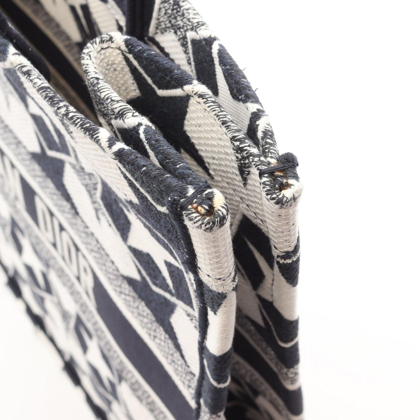 Dior Book Tote Large in Navy/White Canvas - Timeless Elegance