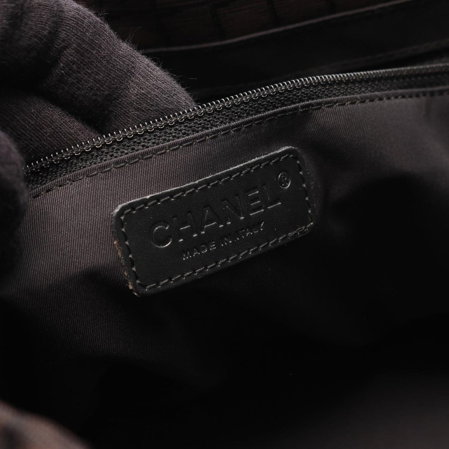 CHANEL Dark Brown Leather New Travel Line Tote Bag A26156