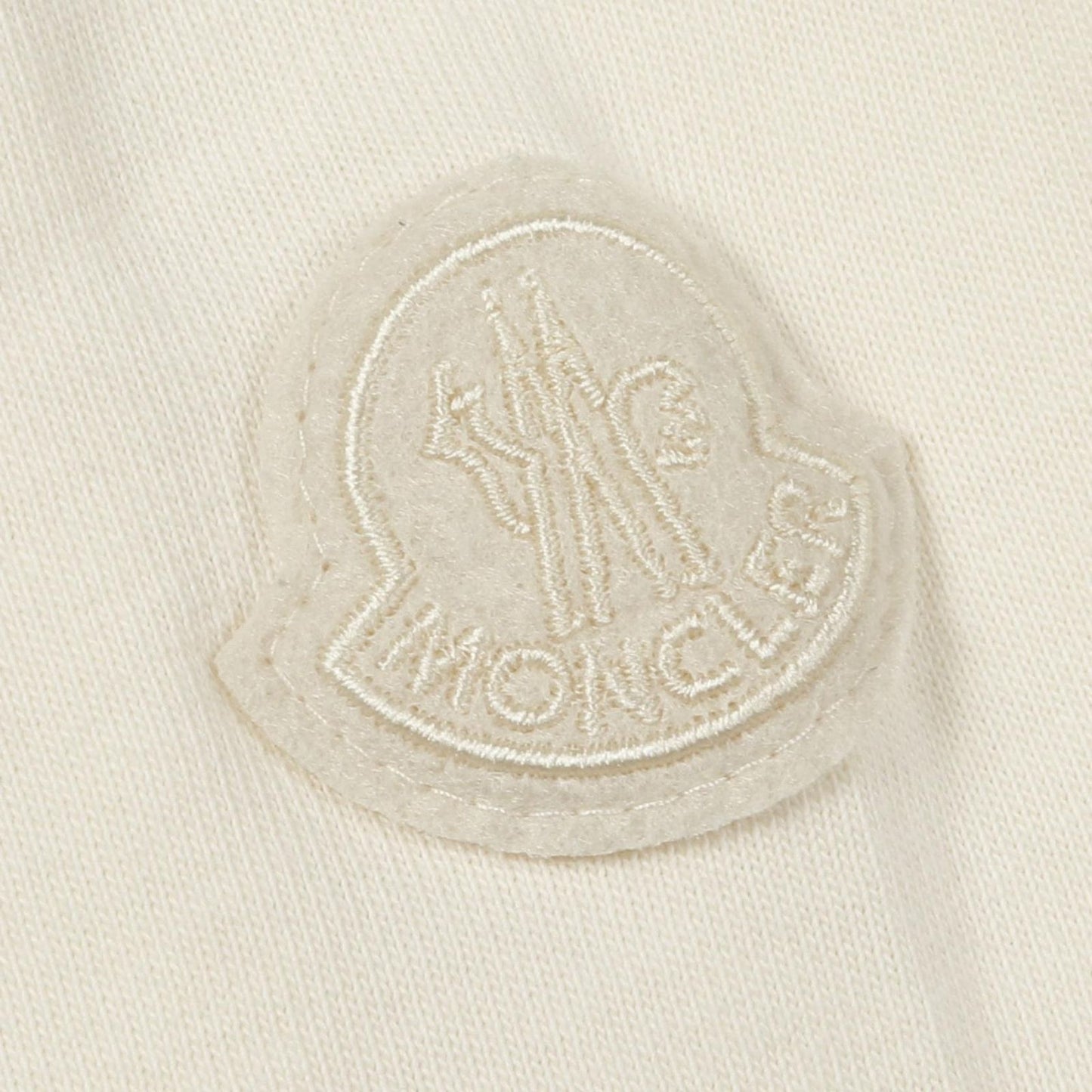 MONCLER Logo Cotton T-Shirt in Ivory - Exclusive Luxury Wear