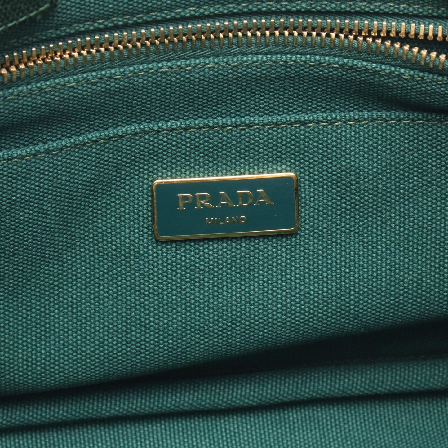 PRADA Canapa Green Canvas Tote Bag - Timeless Elegance