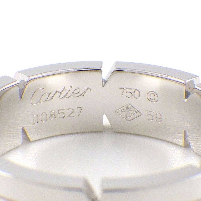 Cartier Tank Française K18WG Ring - Size 18.5 / #59