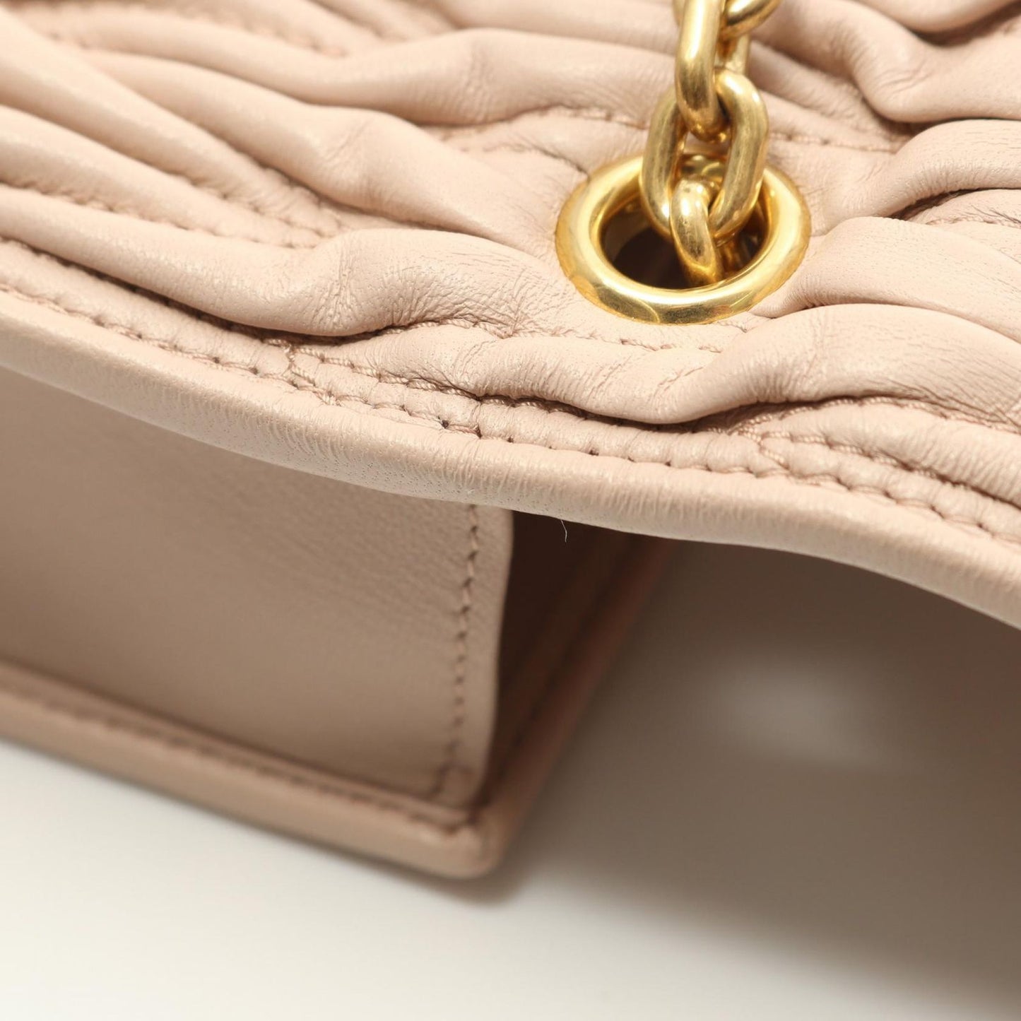 Miu Miu Matelassé Mini Shoulder Bag in Pink Leather - Unused