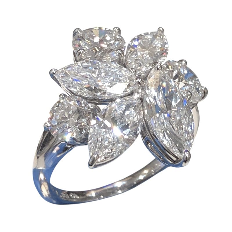 MIKIMOTO Platinum Diamond Ring - Exquisite Craftsmanship