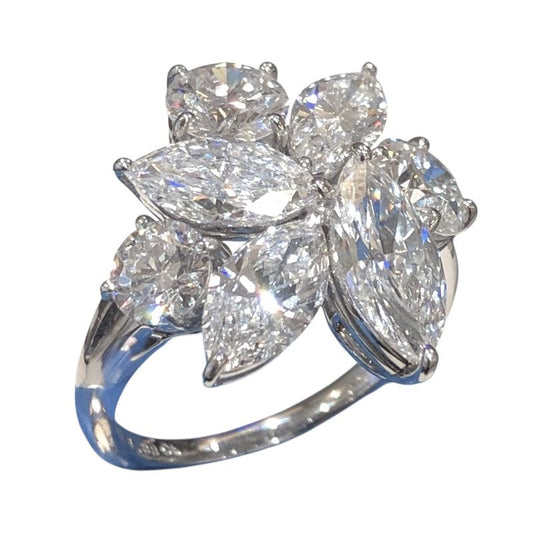 MIKIMOTO Platinum Diamond Ring - Exquisite Craftsmanship