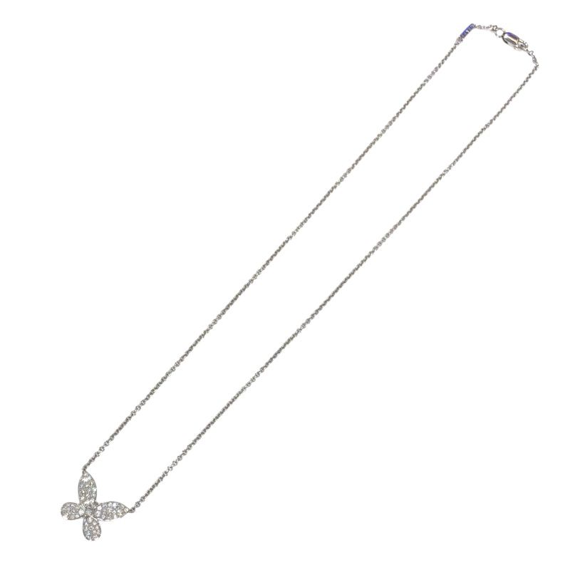 GRAFF Pave Butterfly Mini Necklace in 750WG with Diamonds