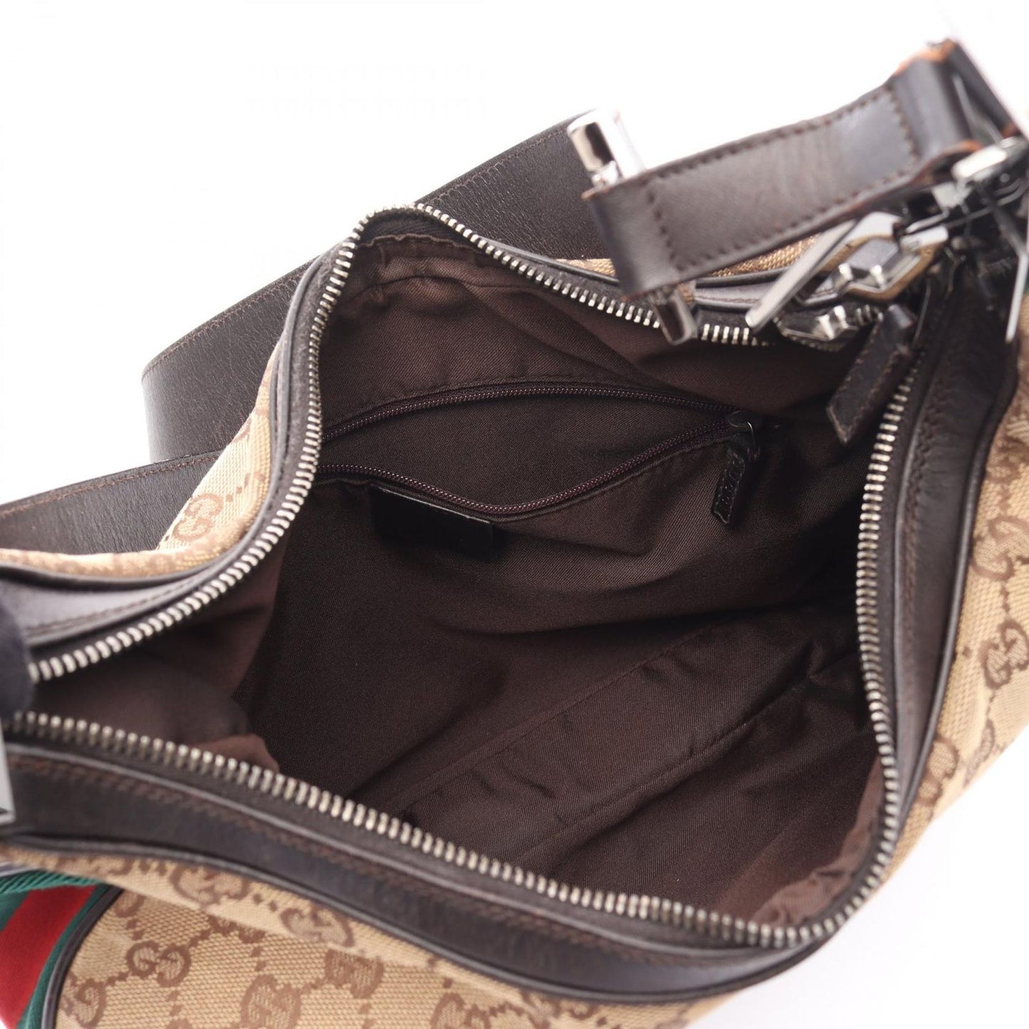 GUCCI GG Canvas Sherry Line Shoulder Bag - Beige Luxury