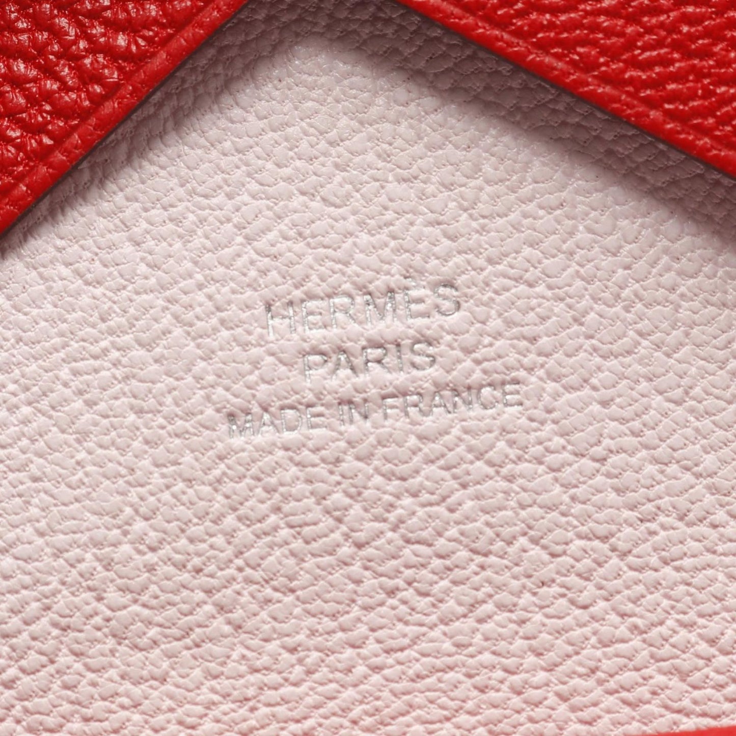 HERMES Calvi Duo Coin Case in Rouge de Coeur/Rose Darlene - Unused