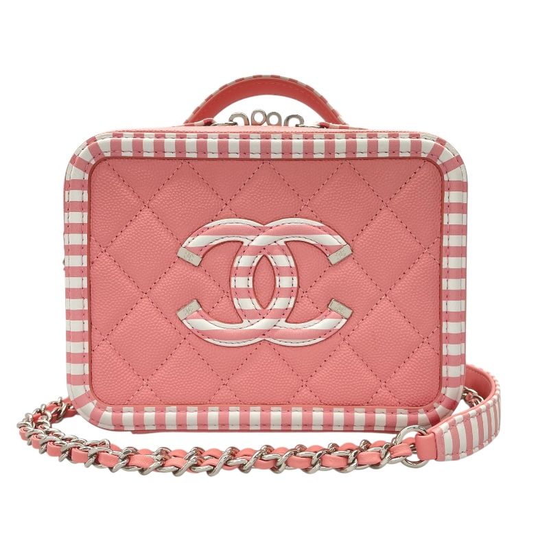CHANEL CC Fig Leaf Shoulder Bag A93342 - Pink Caviar Skin