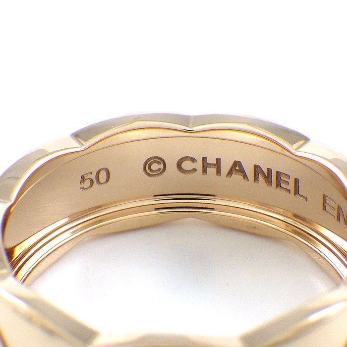 Chanel Coco Crush Medium Ring in K18 Beige Gold - Size 10