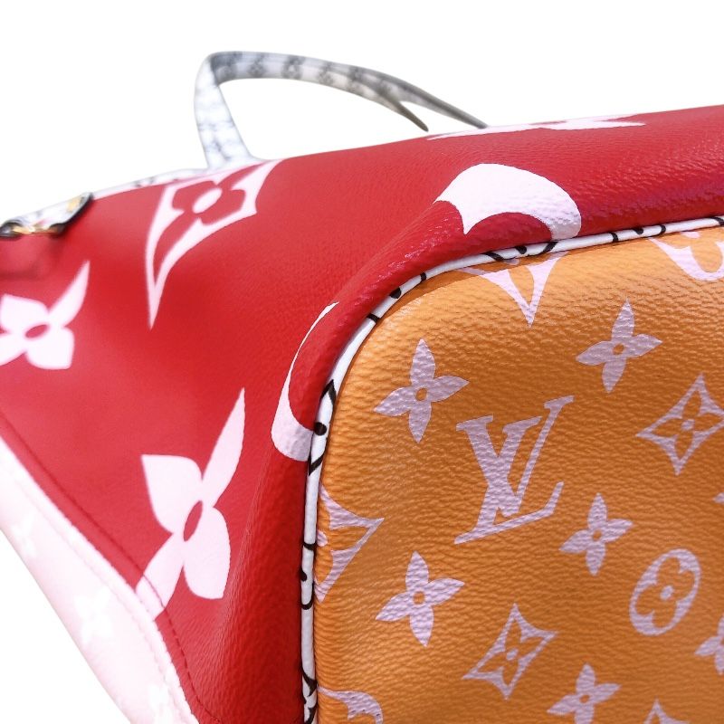 Louis Vuitton Neverfull MM M44567 Red Monogram Giant Tote Bag