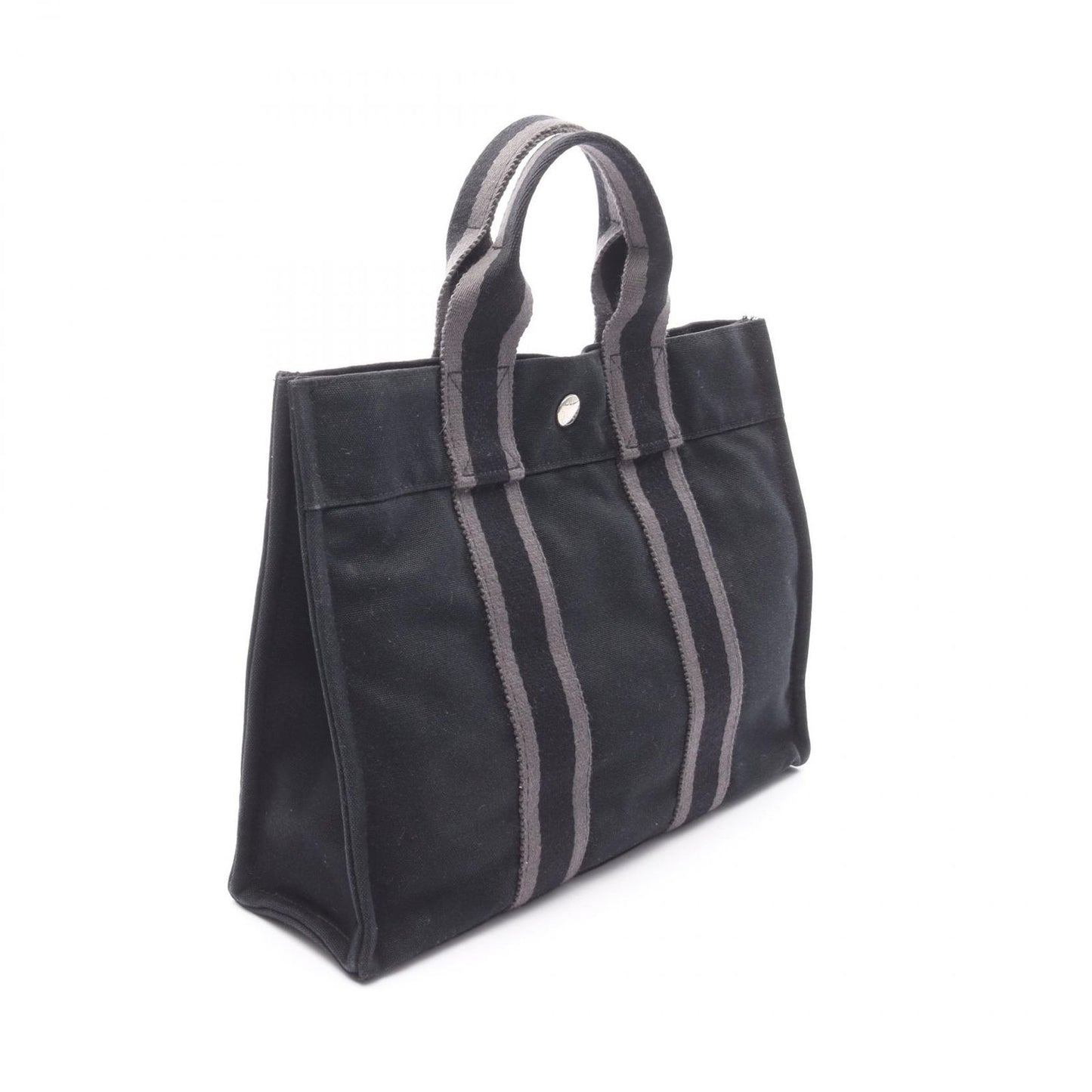 HERMES Foolto PM Tote Bag in Black Canvas - Timeless Elegance