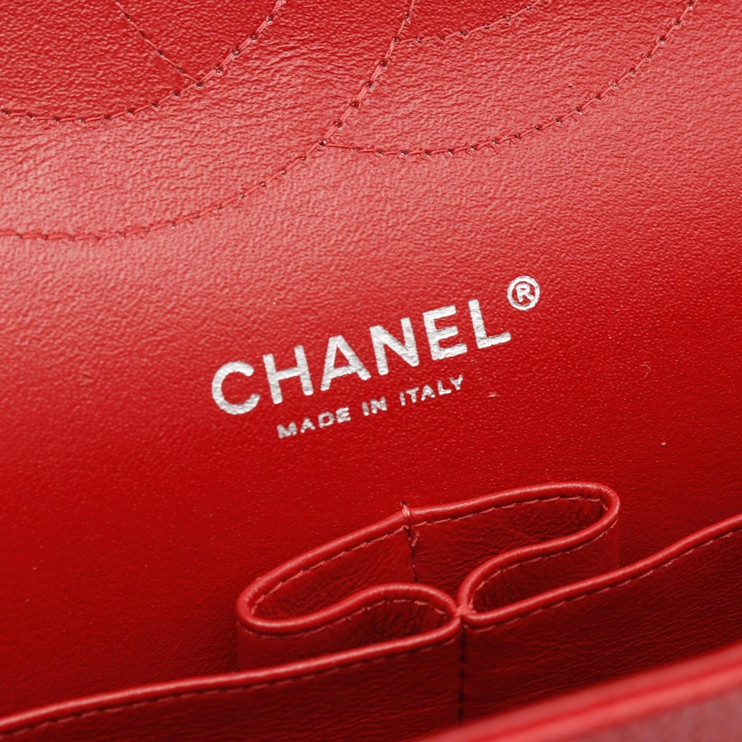 CHANEL Classic De Camellia 30 Large W Flap Shoulder Bag - Red Caviar